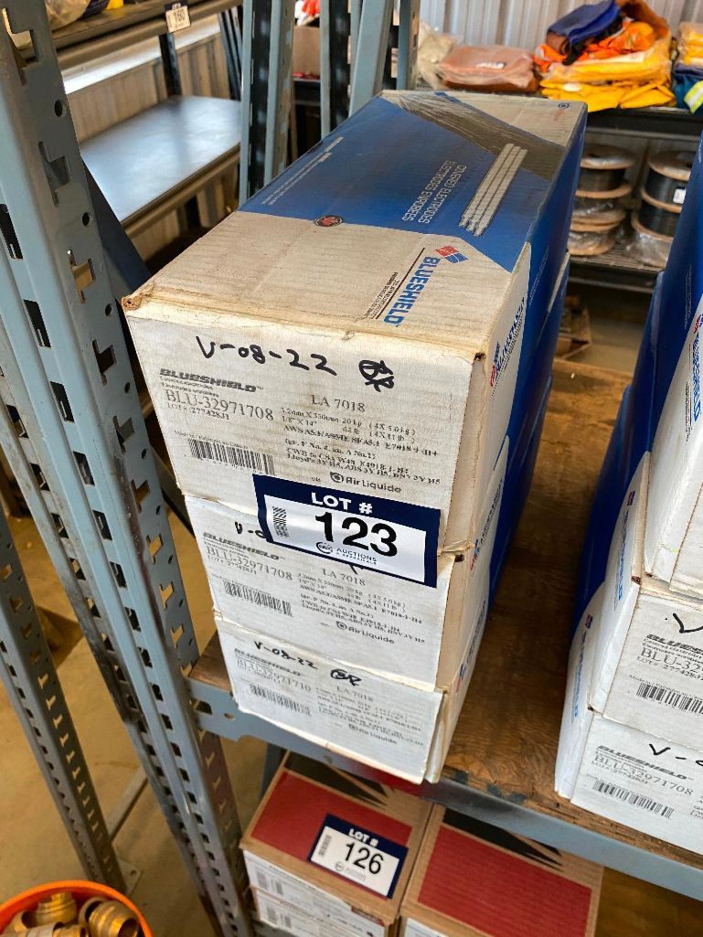 Lot of (3) Boxes of Blueshield LA 7018 Welding Electrodes