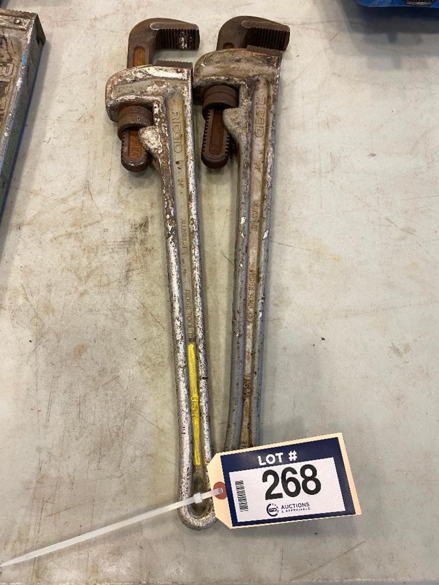 Lot of (2) Ridgid 24" Aluminum Pipe Wrenches - Image 2 of 5