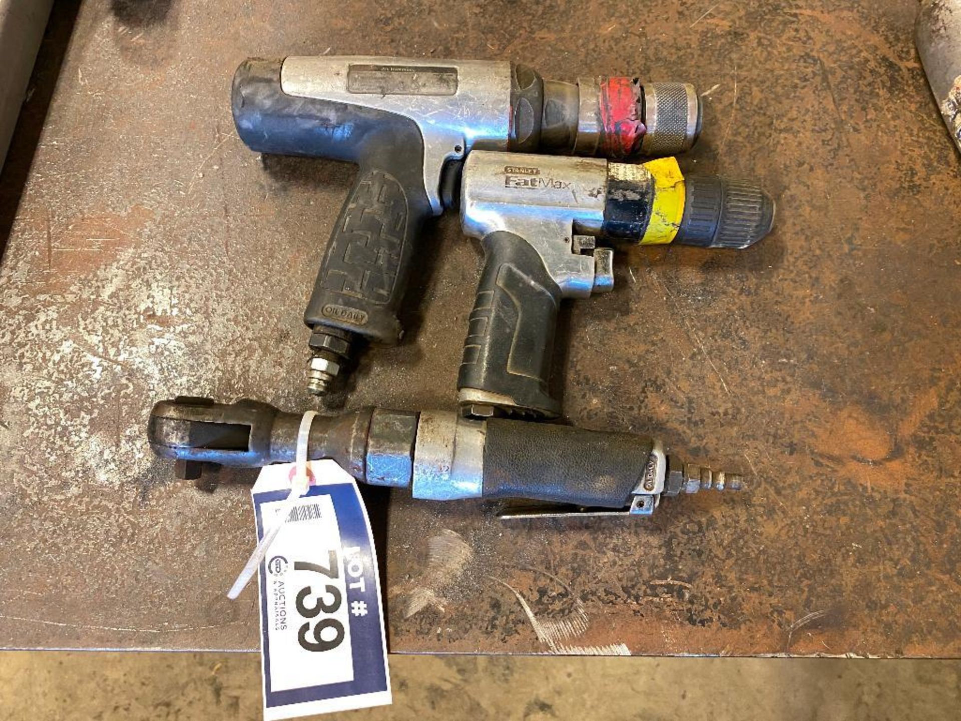 Lot of (1) Pneumatic Ratchet, (1) Air Hammer and (1) Pneumatic Drill - Image 2 of 2