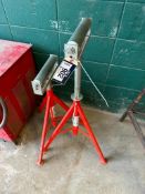 Lot of (2) Ridgid Pipe Stands w/ Conveyer Heads