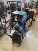 Miller XMT 350 w. Miller S-22A Wire feeder, hoses, cables and cart