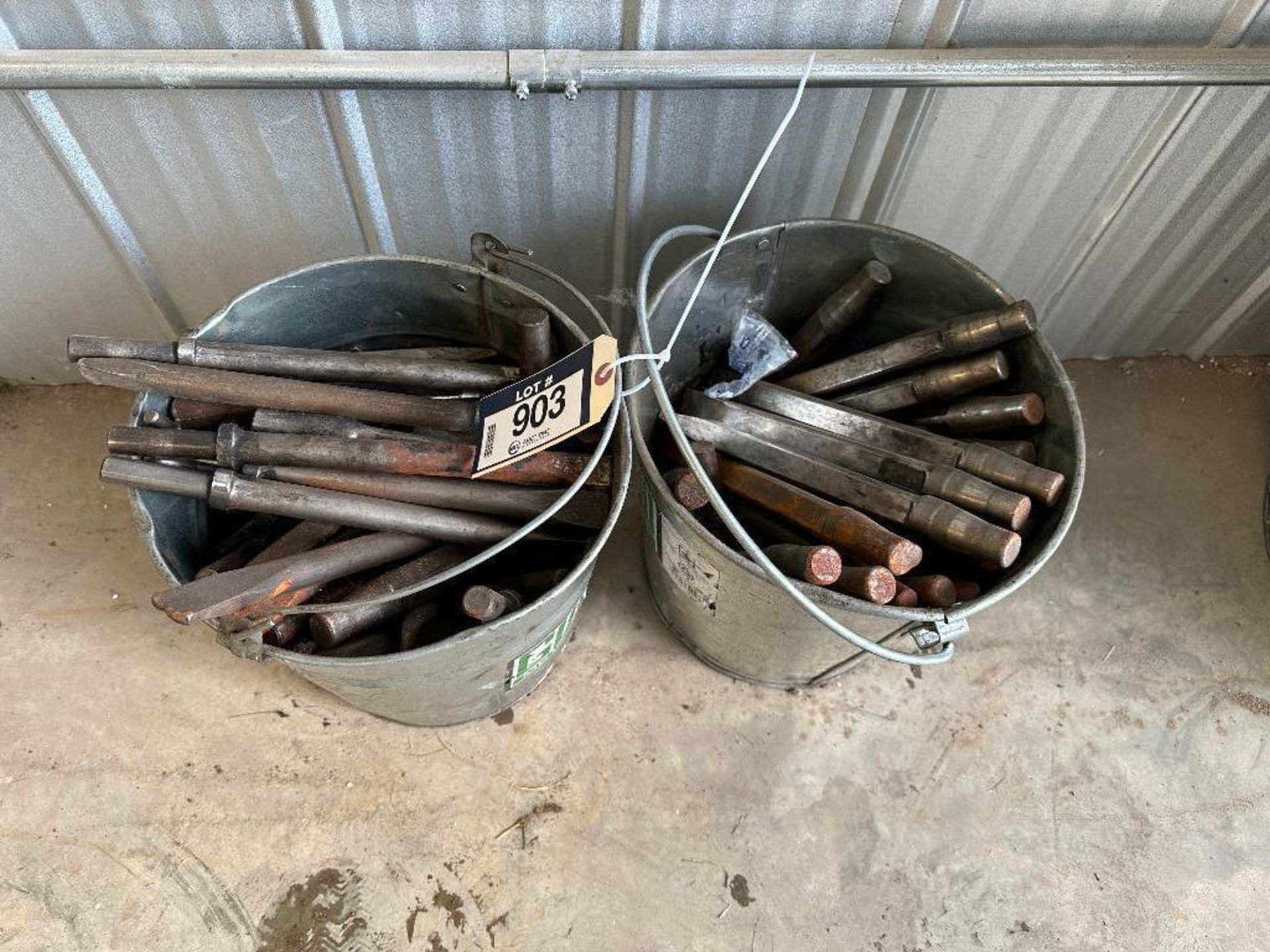 Lot of (2) Buckets of Asst. Chisel Bits