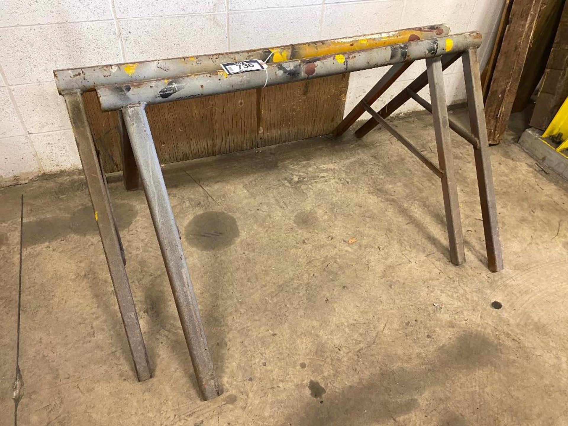 Lot of (2) 48" x 28" Steel Sawhorses