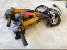 Lot of (3) Dewalt 6" Angle Grinders