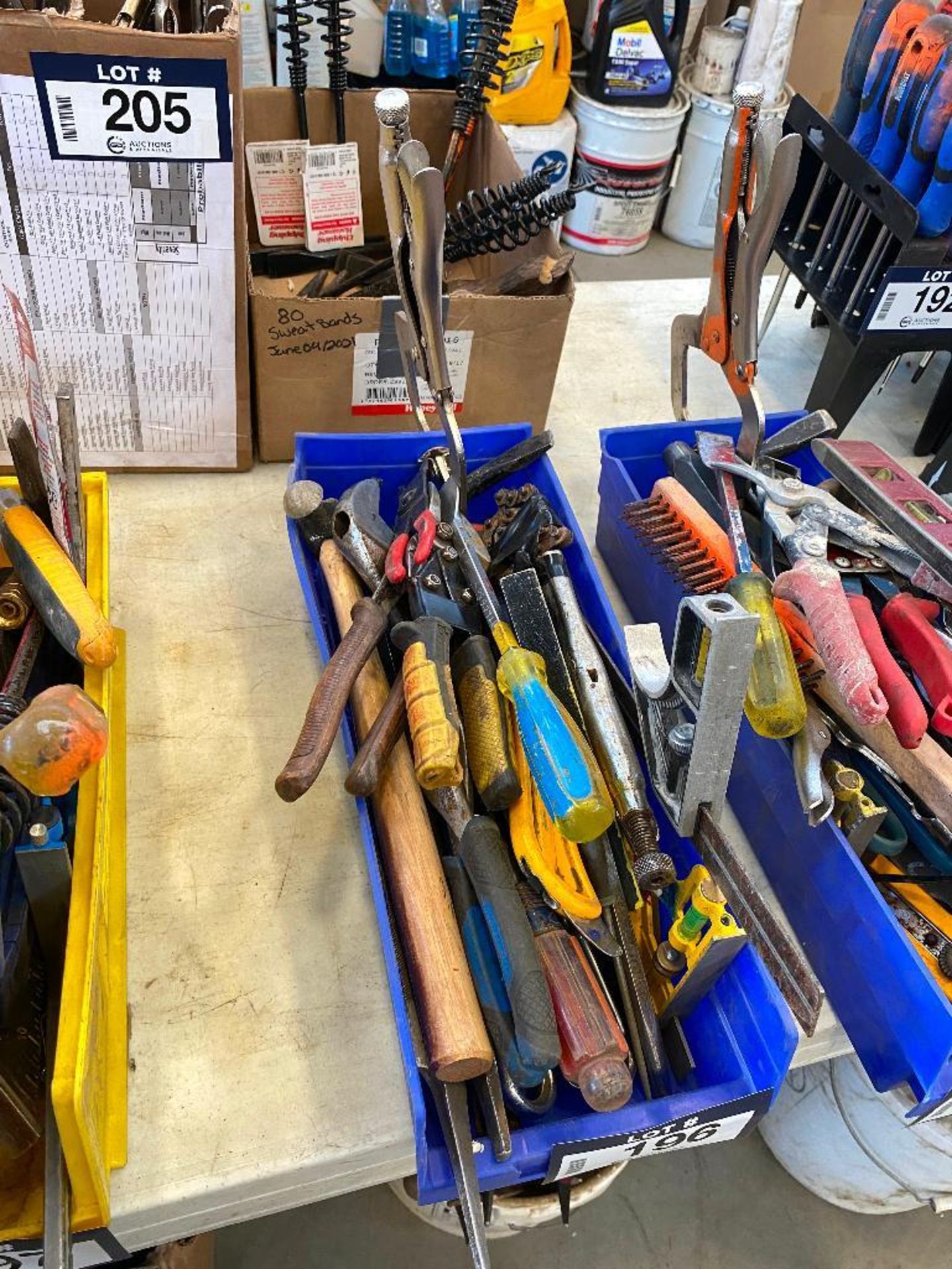 Lot of Asst. Hammers, Wrenches, Vise Grips, Screwdrivers, etc.