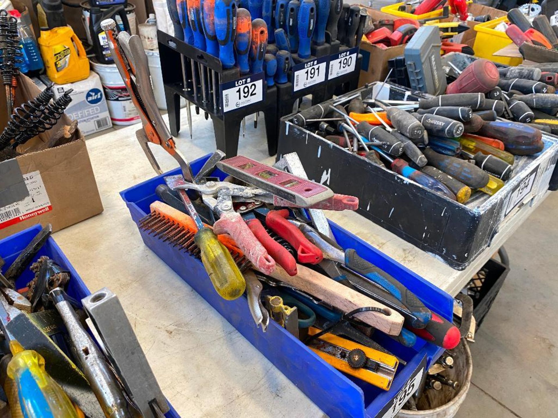 Lot of Asst. Snips, Levels, Screwdrivers, etc.