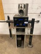 iCinema Stereo system with speakers and stand