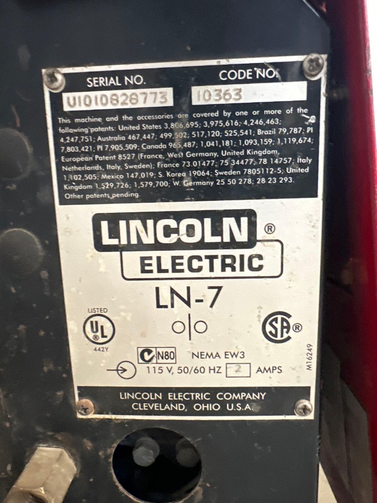 Lincoln Electric LN-7 Wire Feeder - Image 4 of 4