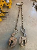 Chain Lifting Sling w. plate lifting clamps