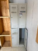 Lot of (2) 2-Door Locker Banks