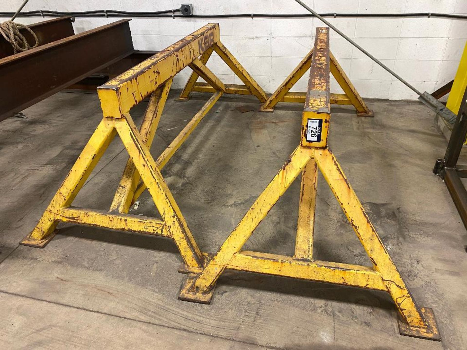 Lot of (2) 73" x 32.5" Steel Sawhorses