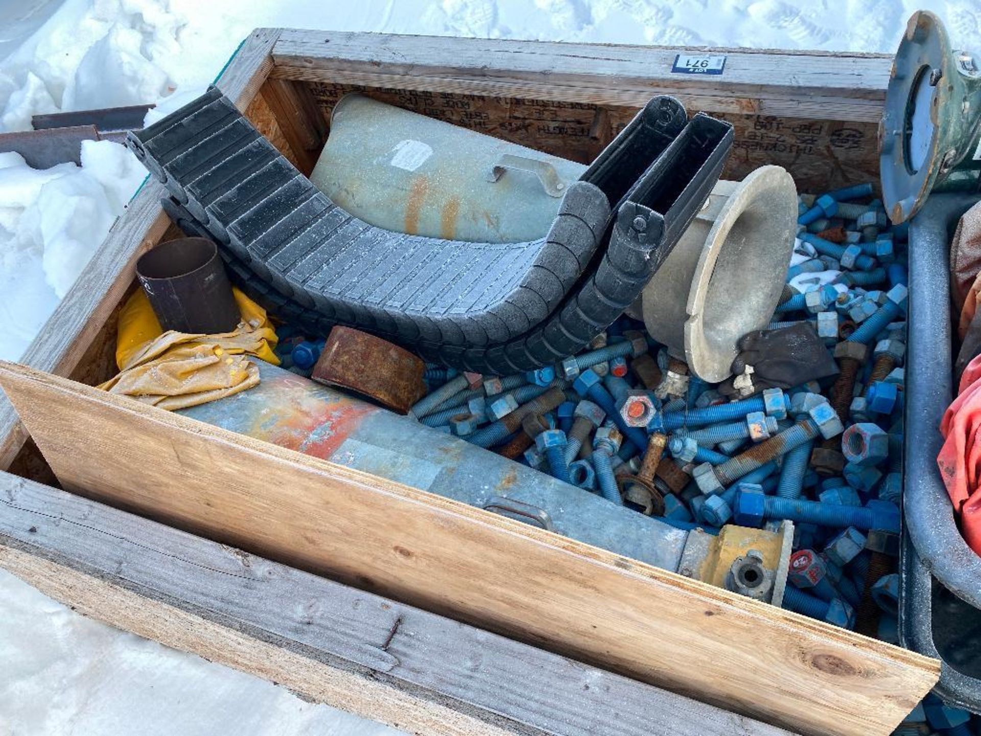Crate of Asst. Heater Ducts, Blowers, Bolts, Nuts, etc. - Image 4 of 4