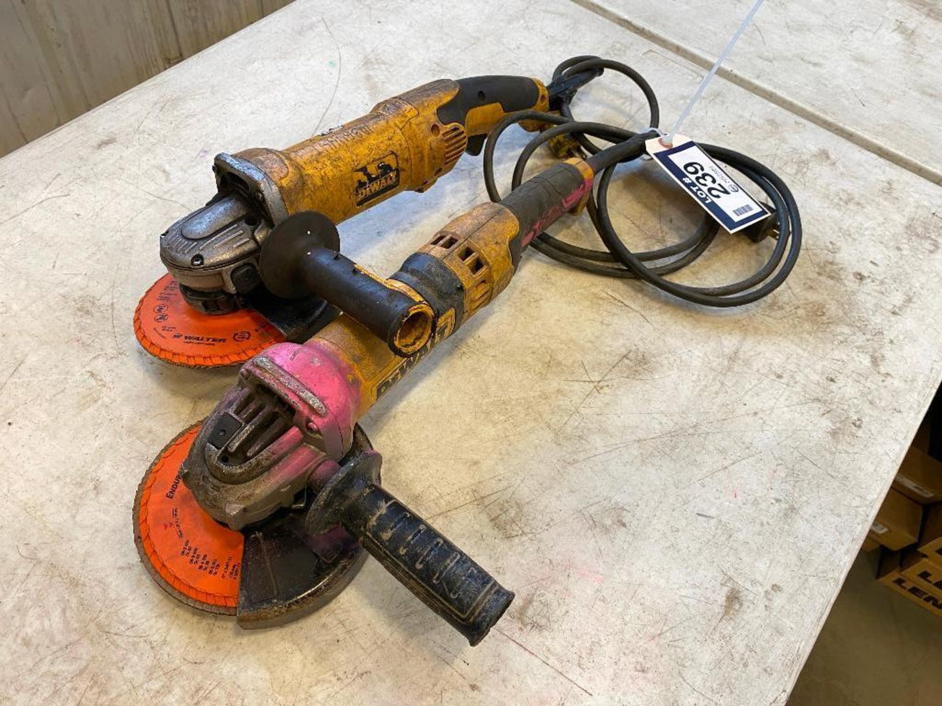 Lot of (2) Dewalt 6" Angle Grinders - Image 2 of 4