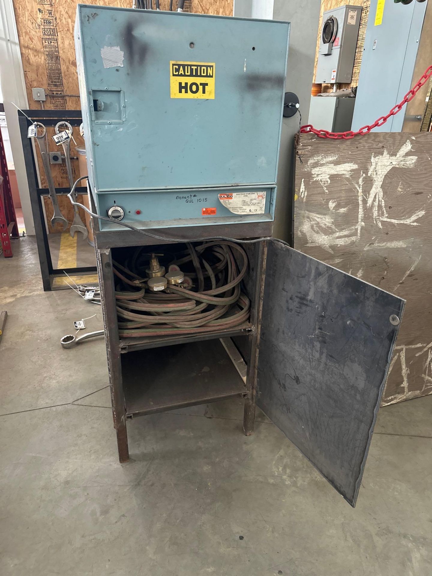 Lot of Gullco 350 Rod Oven w/ Steel Stand, Oxy/ Acetylene Hoses, etc.