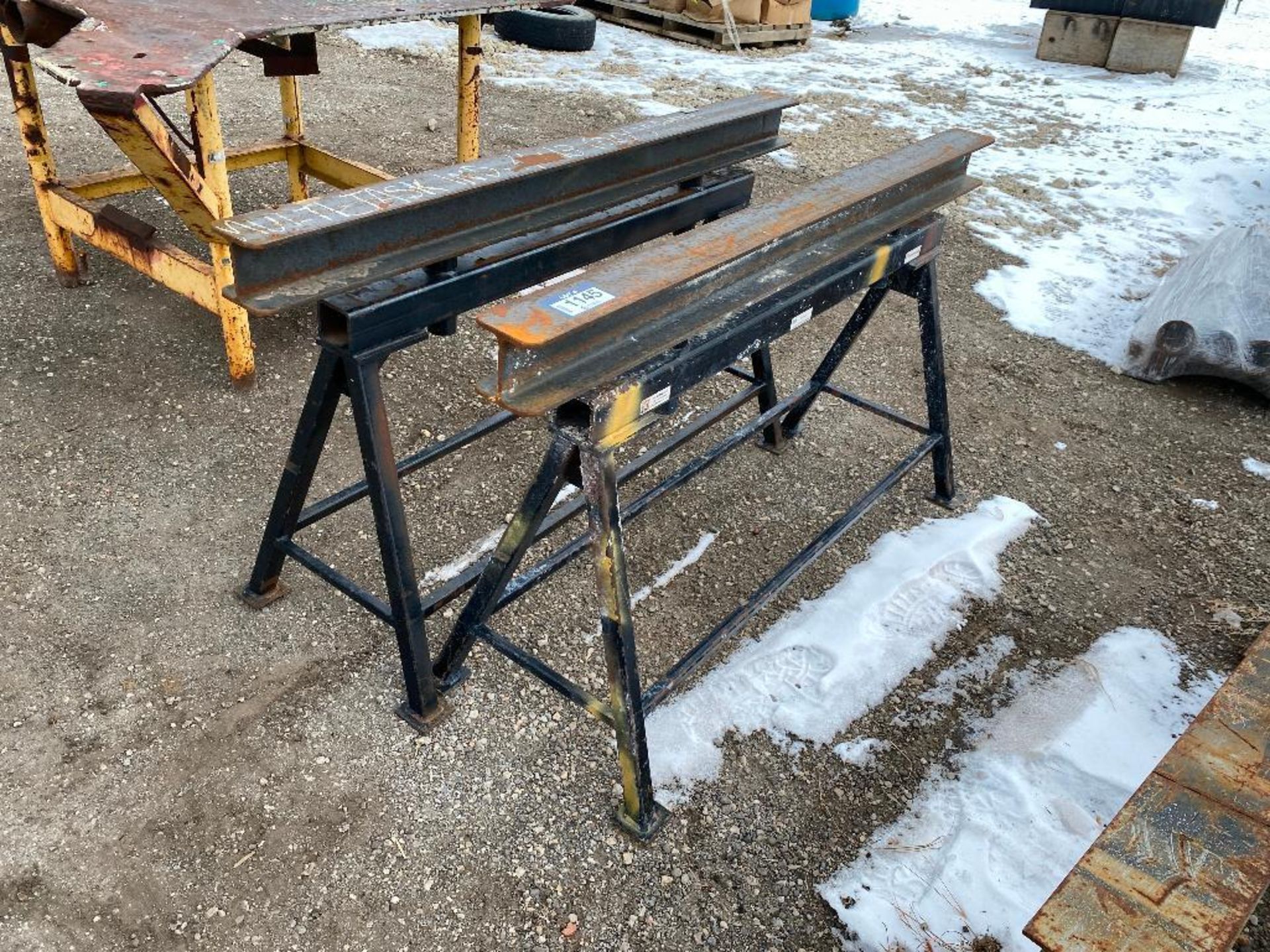 Lot of (2) Steel Sawhorses