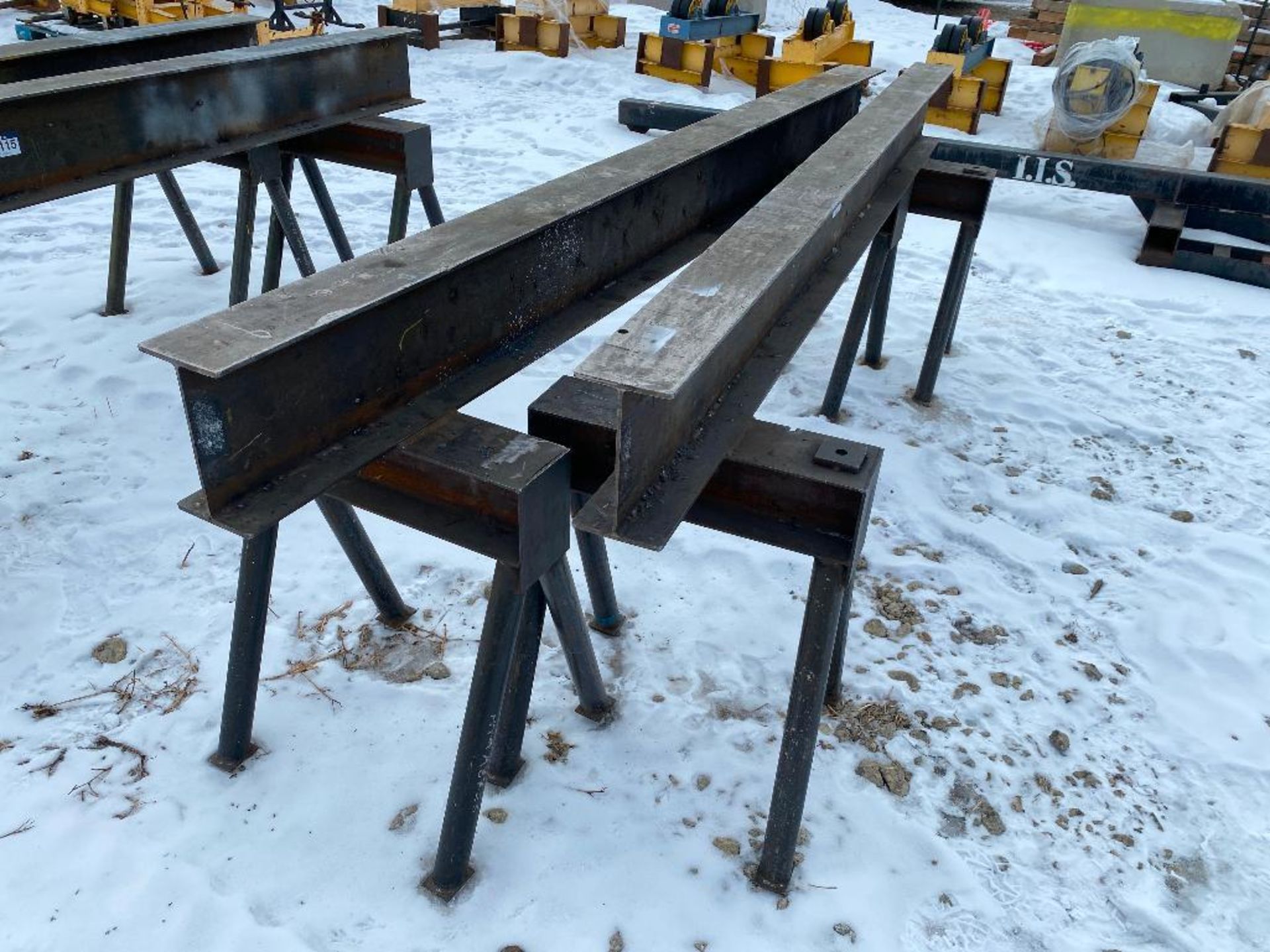 Lot of (2) 114" x 40" Steel Sawhorses