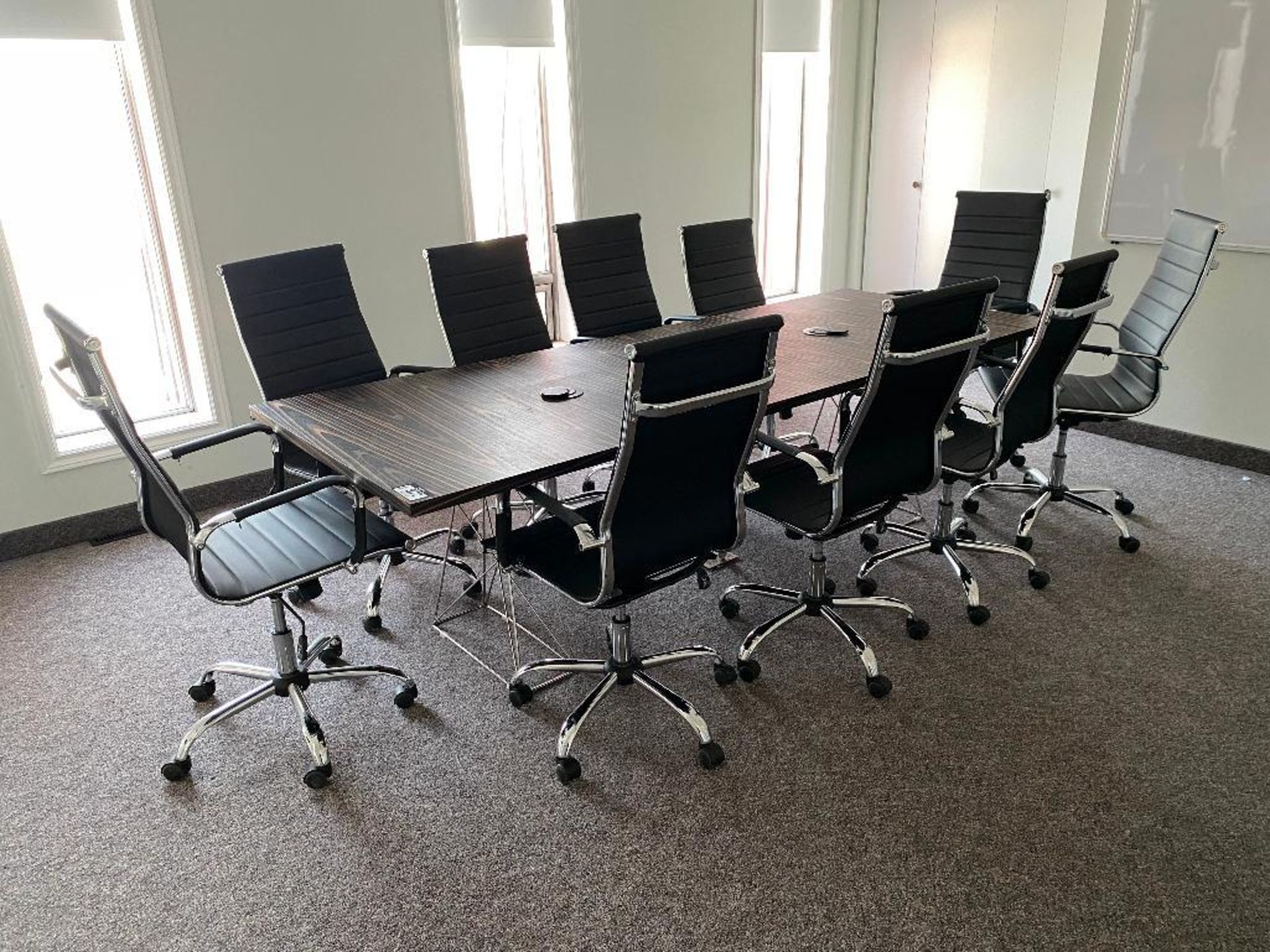 102” X 36” Boardroom Table w/ (10) Chairs - Image 2 of 3