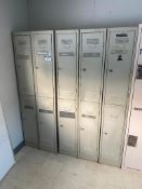 Lot of (5) 2-Door Locker Banks