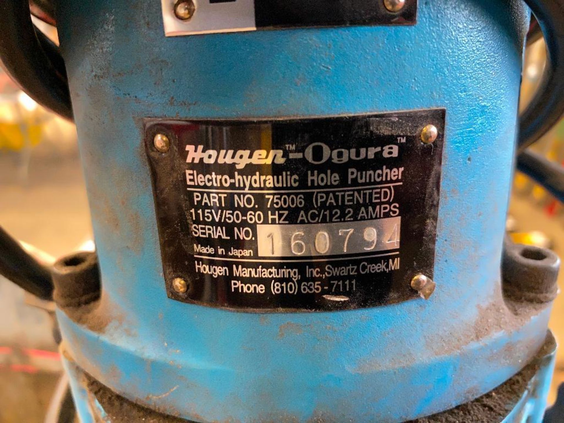 Hougen 75006 Electro-Hydraulic Hole Puncher w. asst. die heads - Image 3 of 5