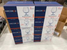 8 BOXES OF 8.25 OZ BRANDY GLASSES, ARCOROC 62661 - 6 PER BOX - NEW