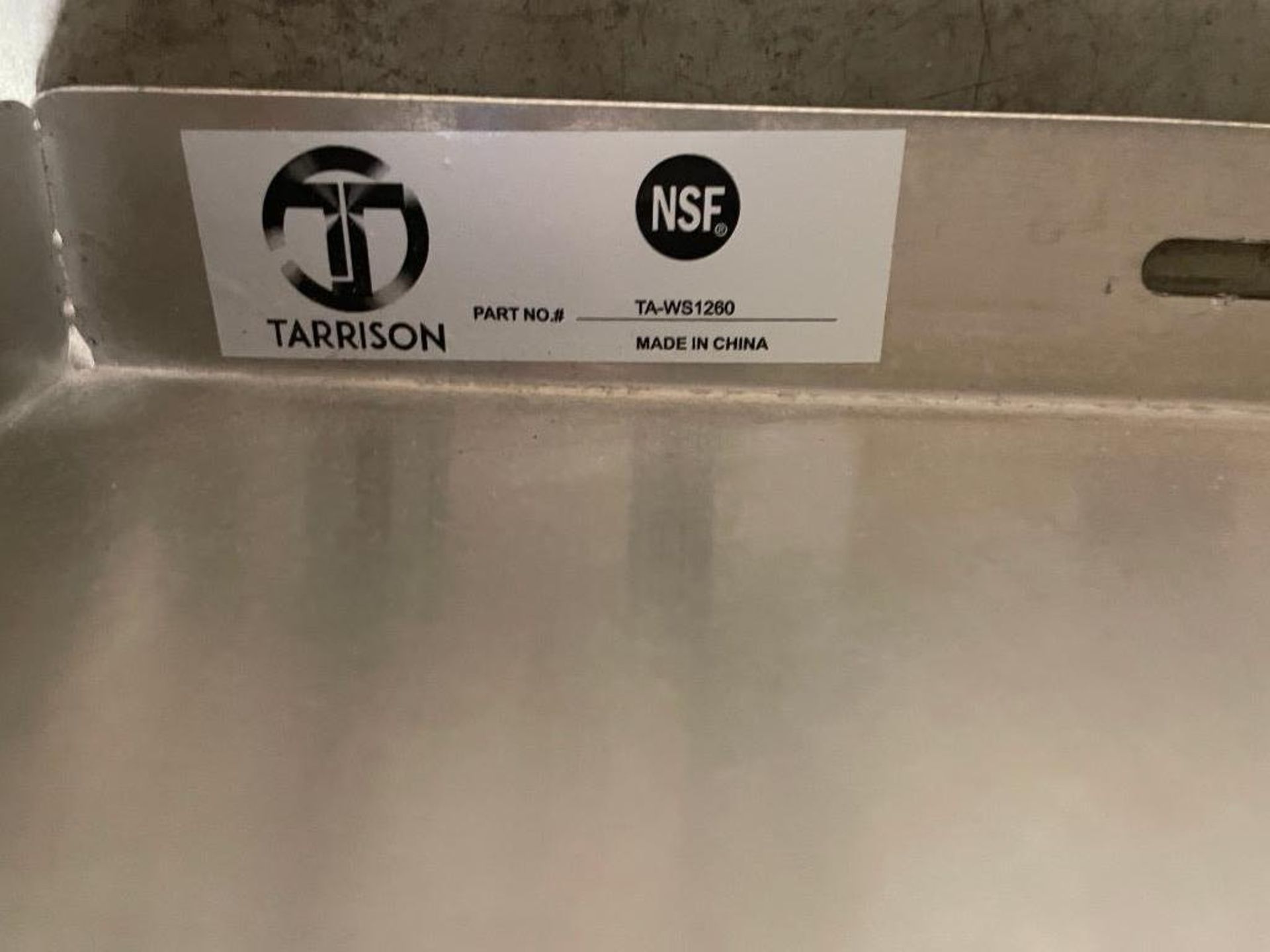 TARRISON TA-WS1260 - 60" X 12" STAINLESS STEEL WALL SHELF - Image 5 of 6