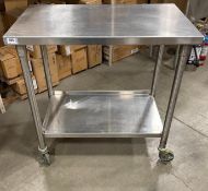 36" X 21" STAINLESS STEEL WORK TABLE