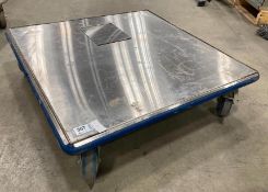 31.5" X 31.5" MOBILE STAINLESS STEEL PLATFORM