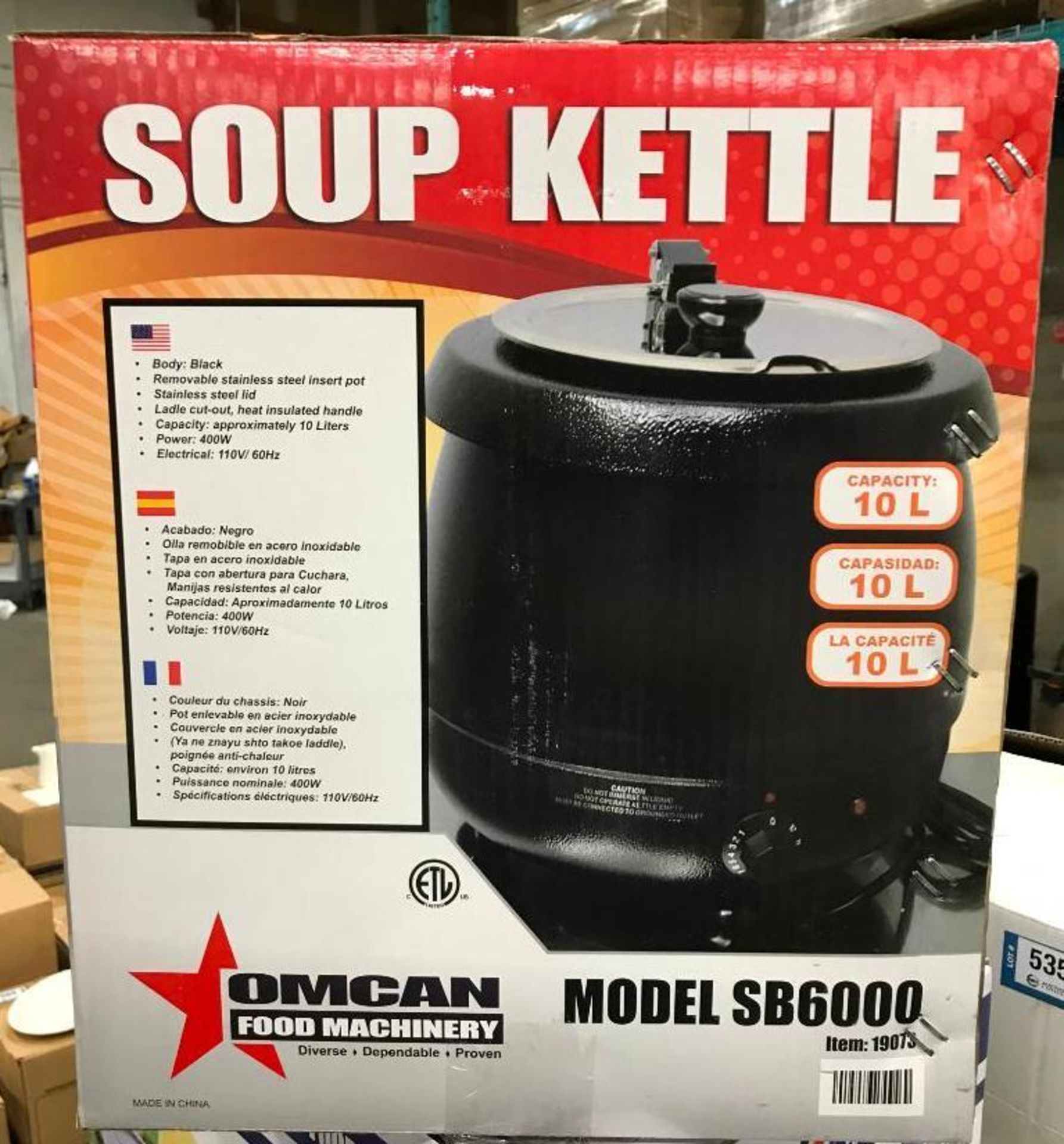 NEW 10.6 QT SOUP KETTLE WITH METAL LID - OMCAN 19073 - Image 4 of 4