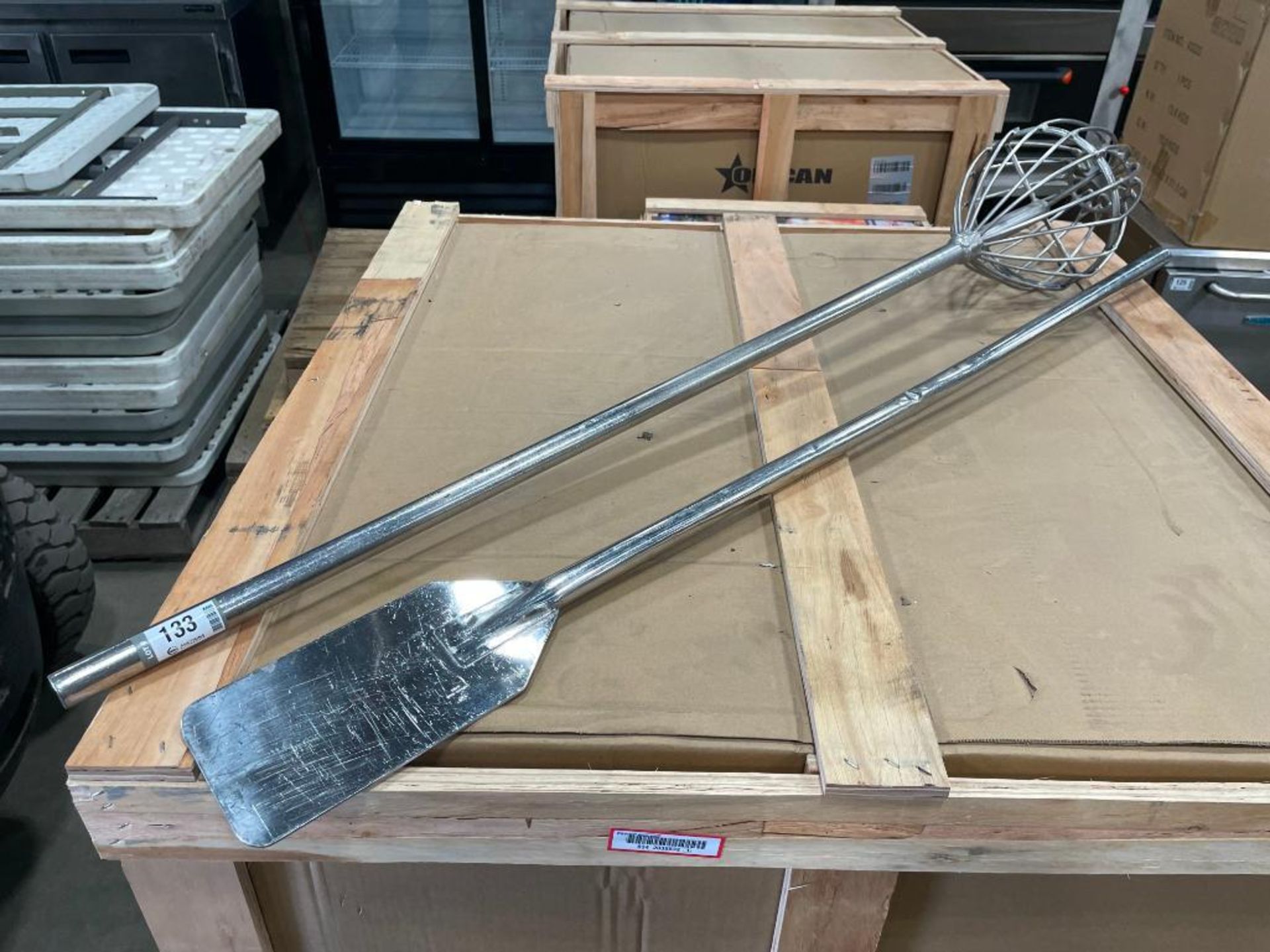 52" STAINLESS STEEL MIXING WHISK & 49" STAINLESS STEEL MIXING PADDLE - Image 6 of 6