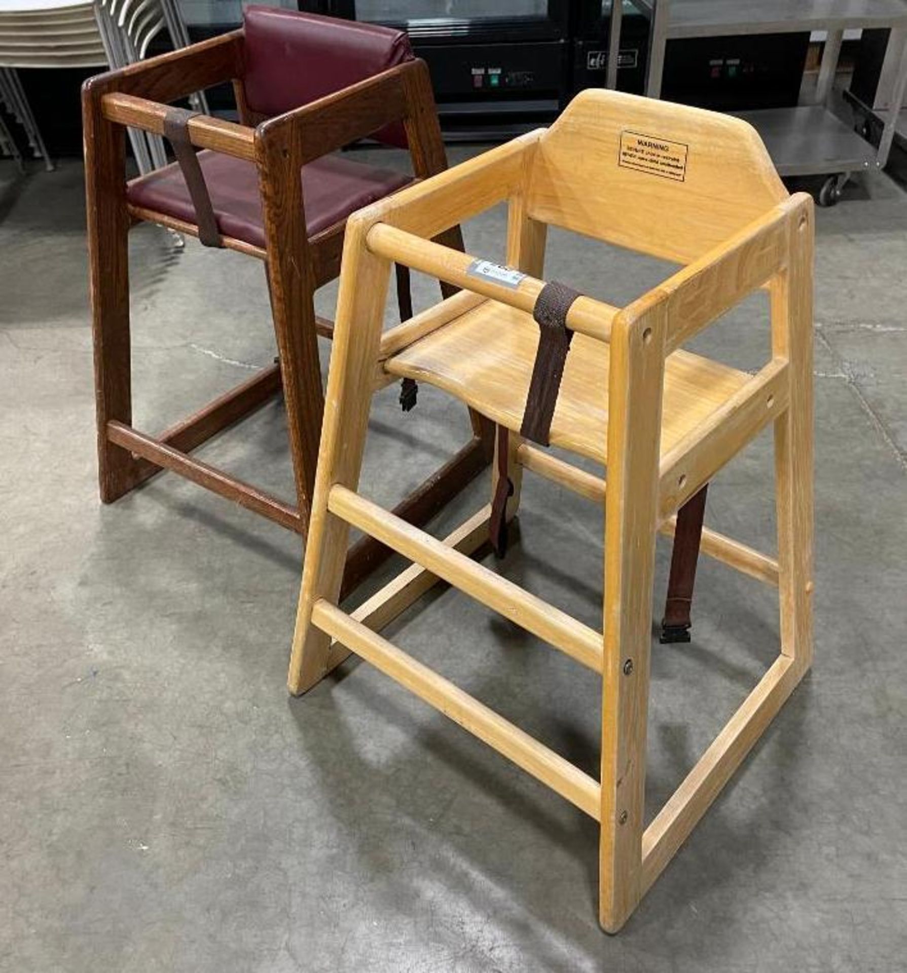 (2) WOODEN HIGH CHAIRS - Image 4 of 8