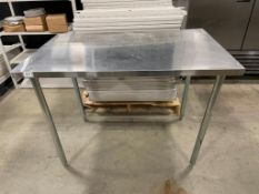 48" X 30" STAINLESS STEEL WORK TABLE