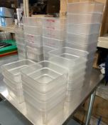 ASSORTED SQUARE CLEAR FOOD STORAGE CONTAINER *NO LIDS*