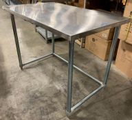 48" X 30" STAINLESS STEEL WORK TABLE