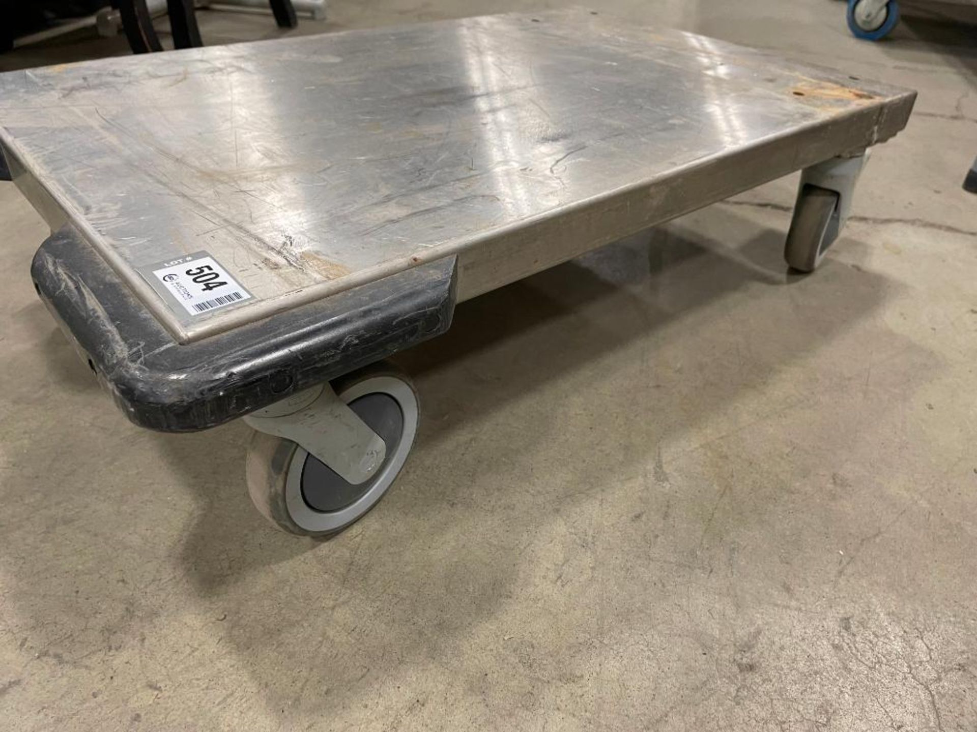 27.5" X 17.5" MOBILE STAINLESS STEEL PLATFORM - Image 2 of 3