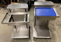 (2) MOBILE TRAY DISPENSER *ONE NEED REPAIR*