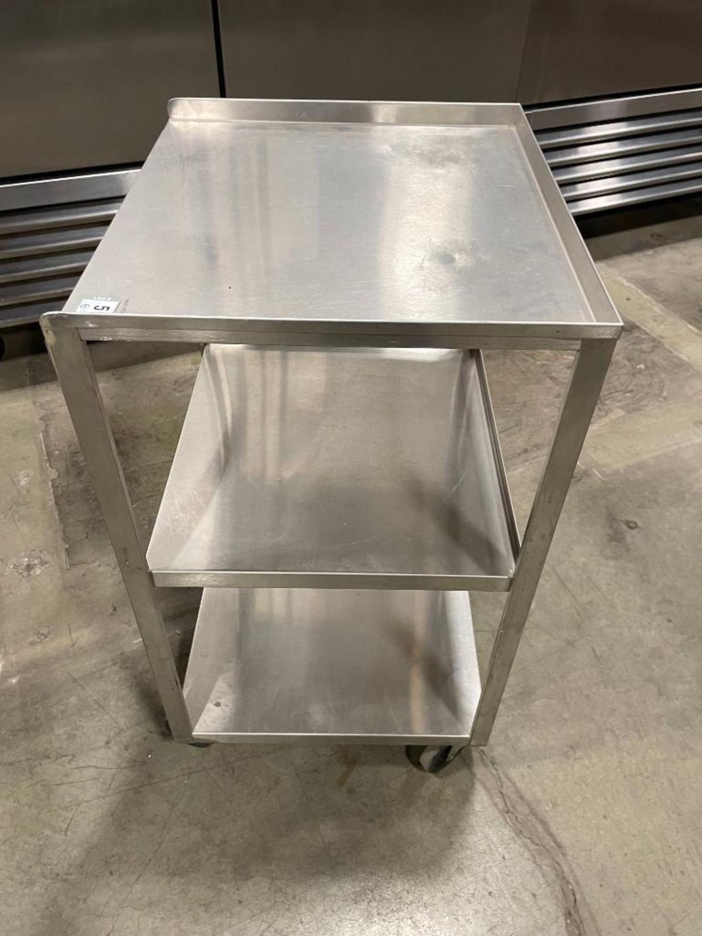 3 TIER STAINLESS STEEL UTILITY CART - Image 3 of 4