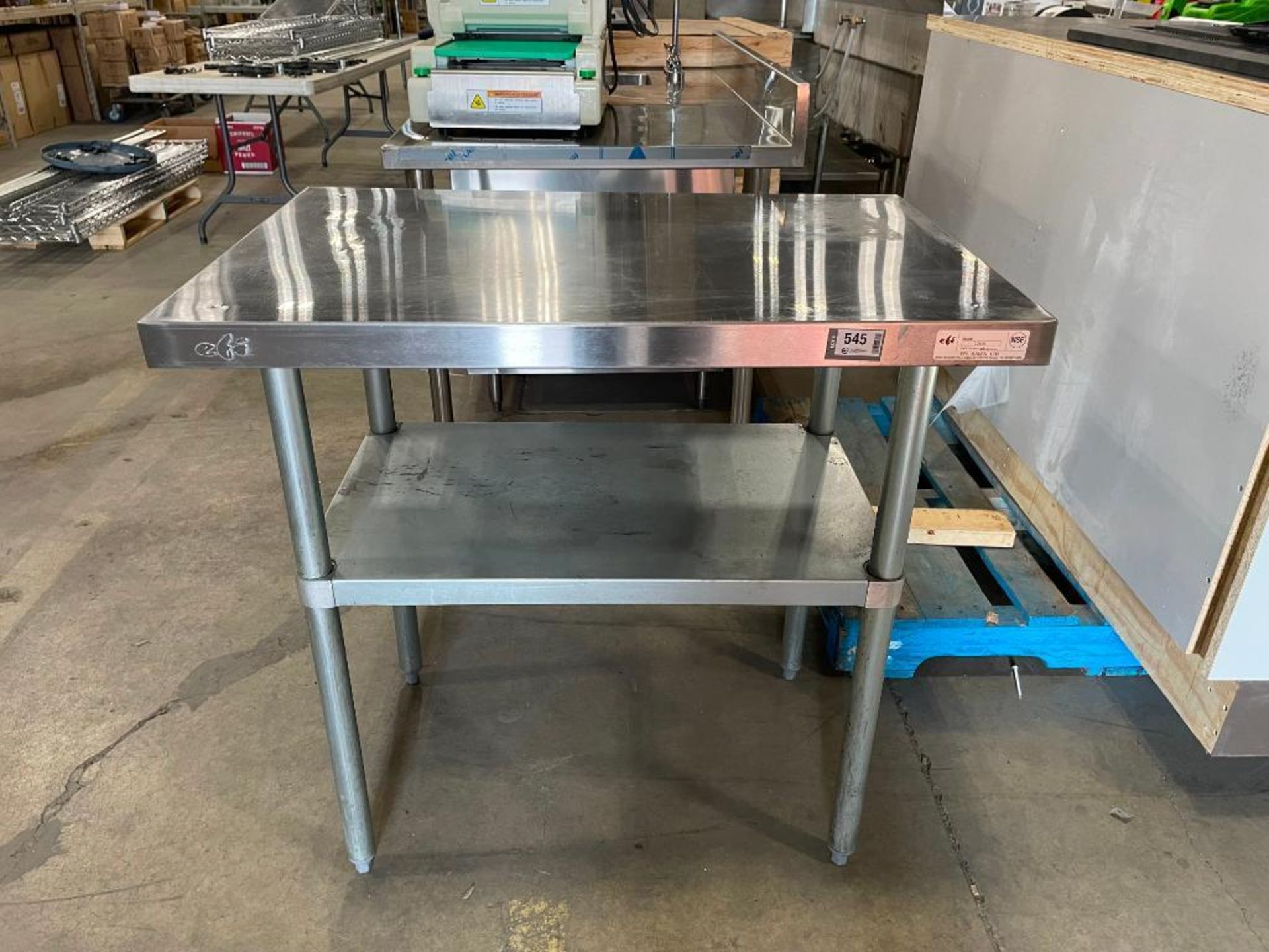EFI 36" X 24" STAINLESS STEEL WORK TABLE - Image 2 of 6
