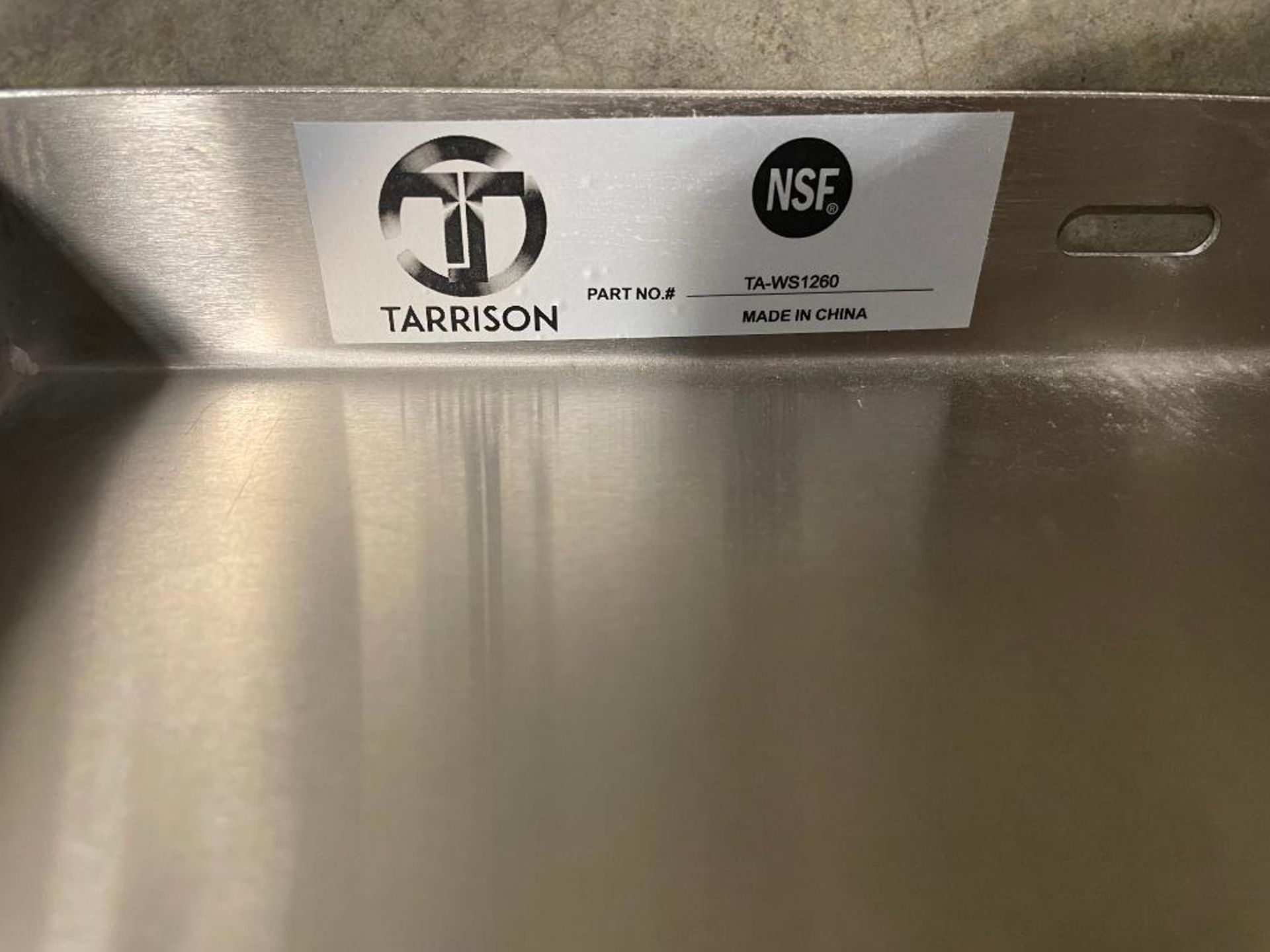 TARRISON TA-WS1260 - 60" X 12" STAINLESS STEEL WALL SHELF - Image 4 of 4