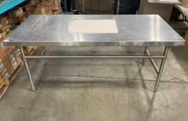 78.5" STAINLESS STEEL WORK TABLE