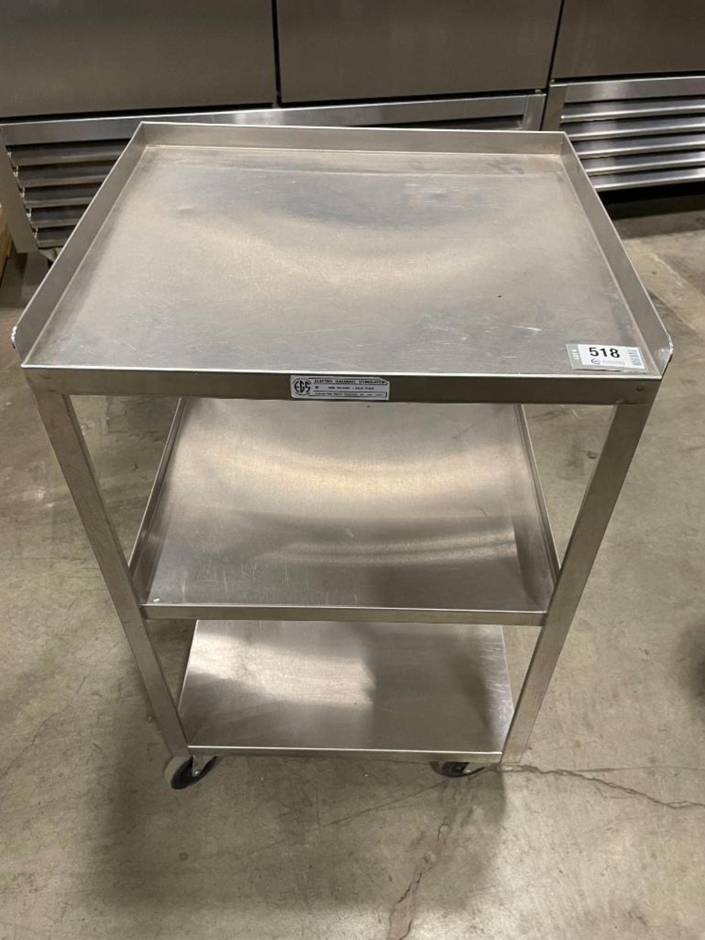 3 TIER STAINLESS STEEL UTILITY CART - Image 2 of 4