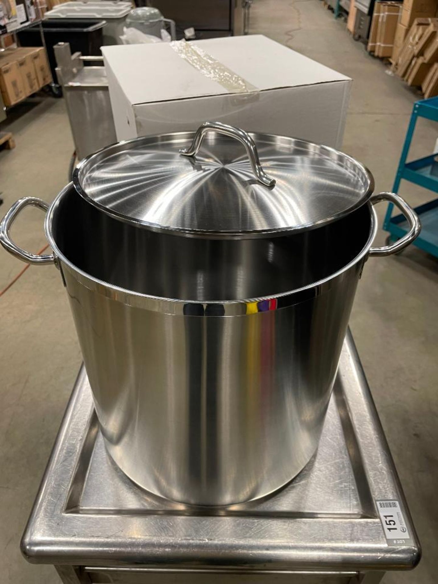 32QT HEAVY DUTY STAINLESS STOCK POT INDUCTION CAPABLE, JR 47322 - NEW - Image 5 of 5