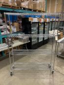 4 TIER CHROME WIRE STORAGE RACK