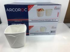 GOURMAND EXPRESS 28.75OZ PORCELAIN TAKEOUT BOWLS, ARCOROC N5987 - LOT OF 12 - NEW