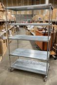 5 TIER STORAGE RACK ON CASTORS