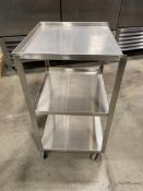 3 TIER STAINLESS STEEL UTILITY CART