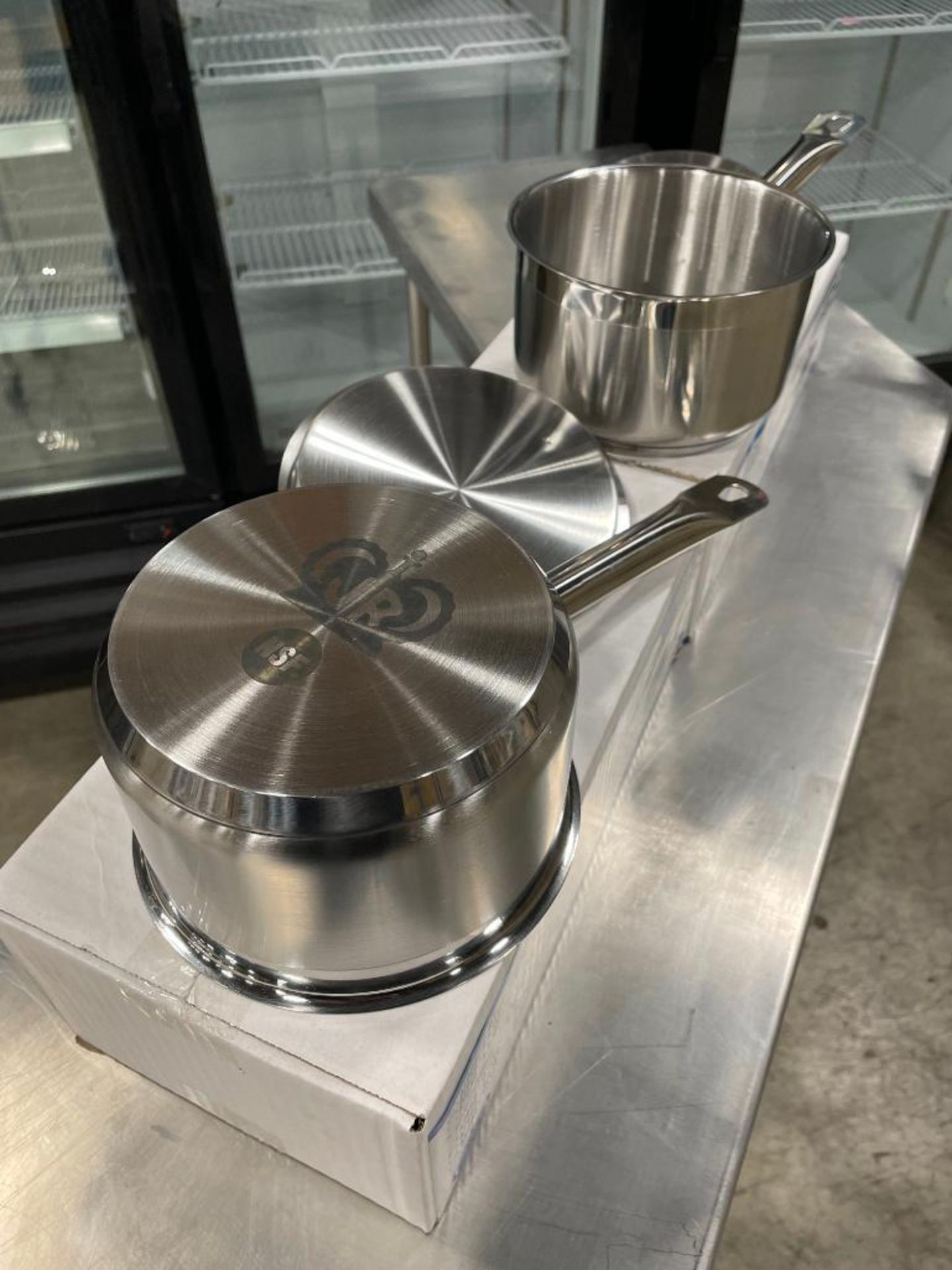 (2) 2QT HEAVY DUTY STAINLESS SAUCE PAN SET INDUCTION CAPABLE, JR 47622 - NEW - Image 7 of 7