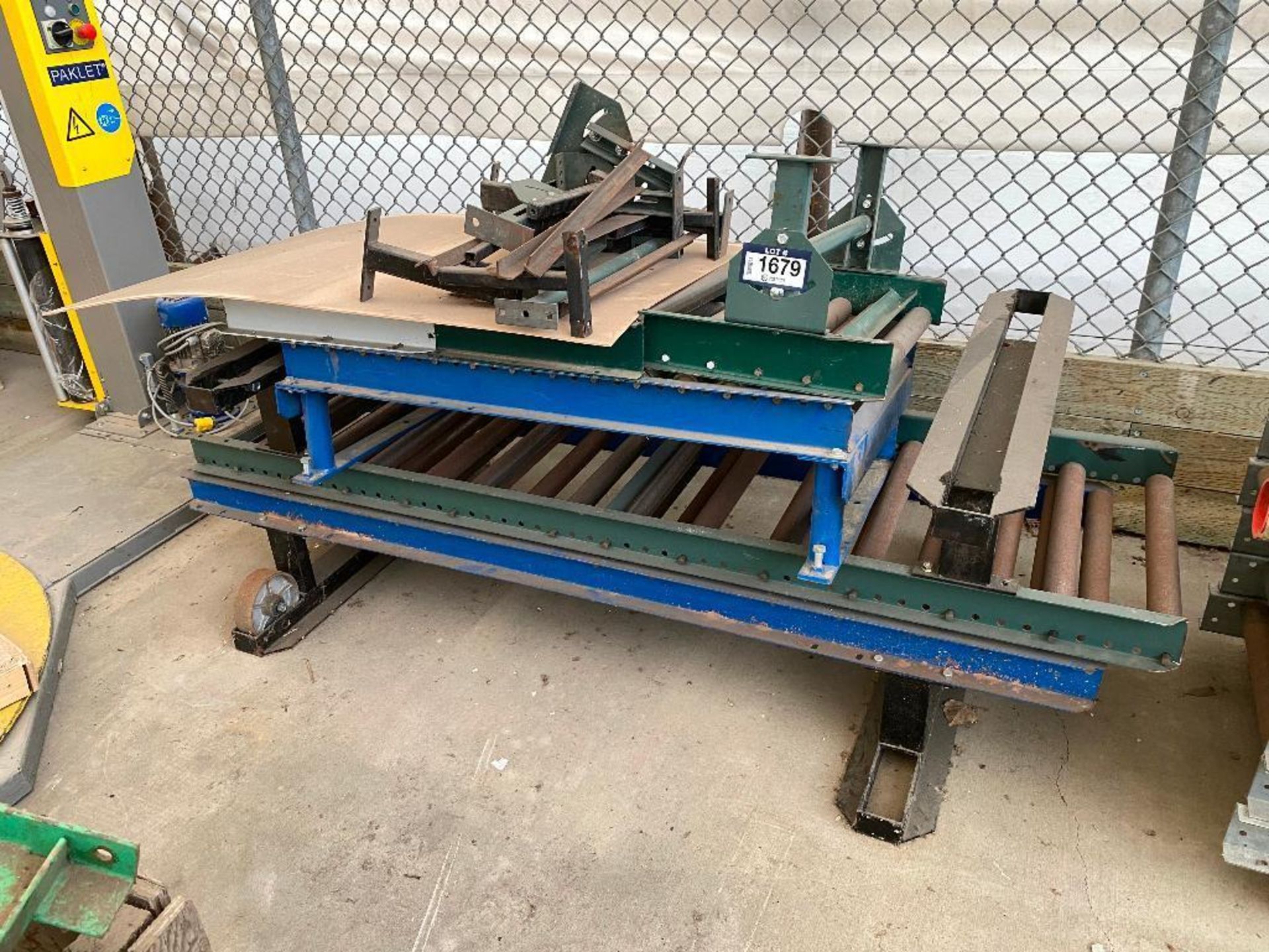 Lot of (4) Asst. Roller Conveyors and Asst. Legs