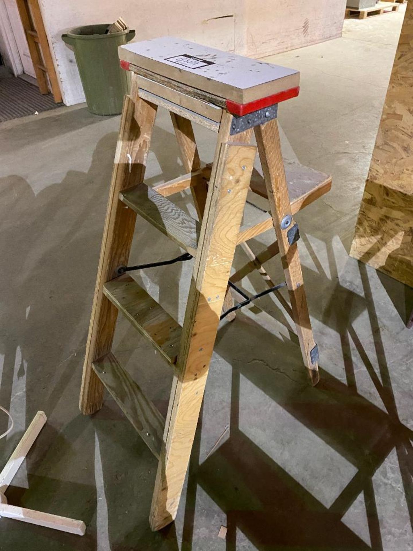 3-Step Wooden Step Stool