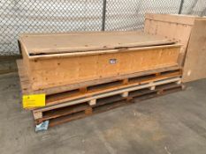 Lot of (4) 50" X 102" Pallets and (1) 8' X 40" Crate