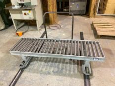 78" X 24" Mobile Roller Conveyor w/ Approx. 22' Track